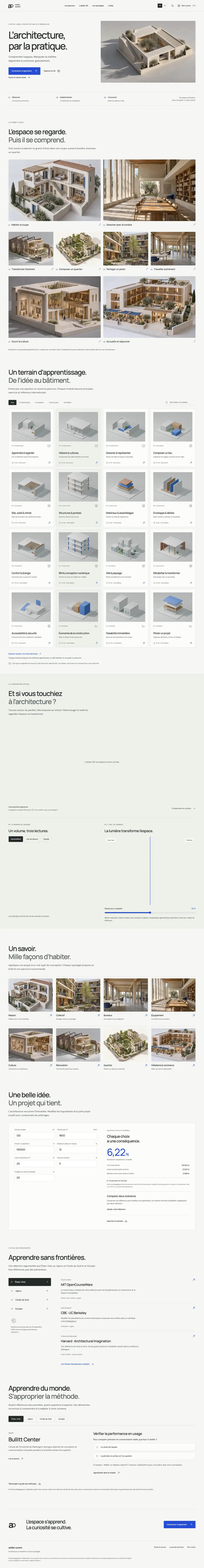 Page complète de Atelier Ouvert, du haut vers le bas