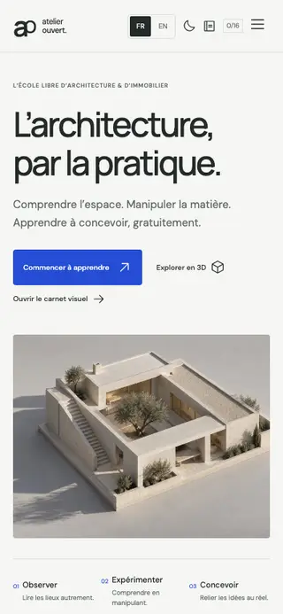 Affichage mobile de Atelier Ouvert