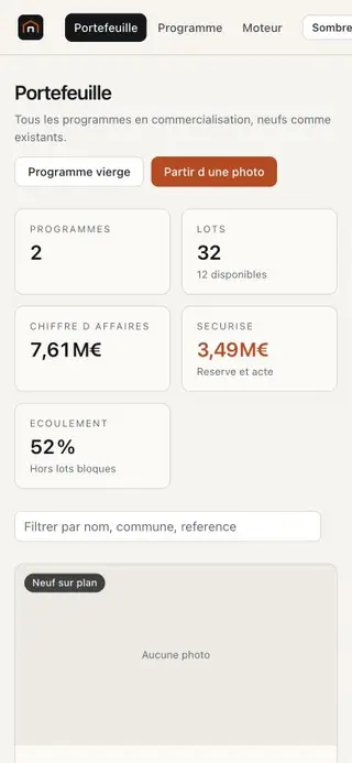 Affichage mobile de Atelier promoteur