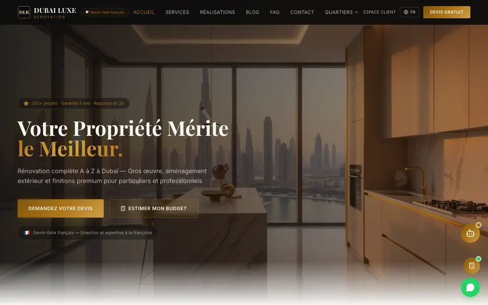 Startseite von Dubai Luxe Rénovation