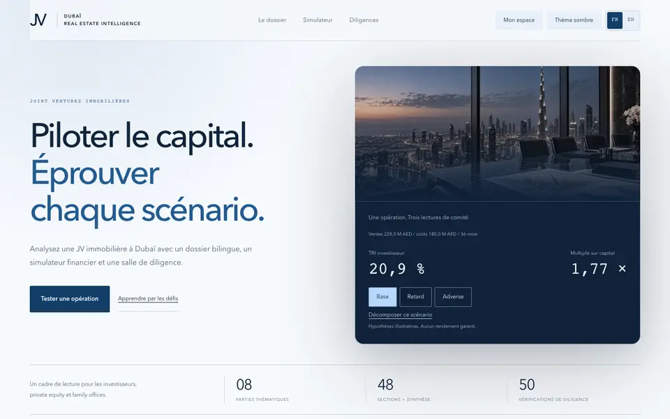 Startseite von JV Dubaï