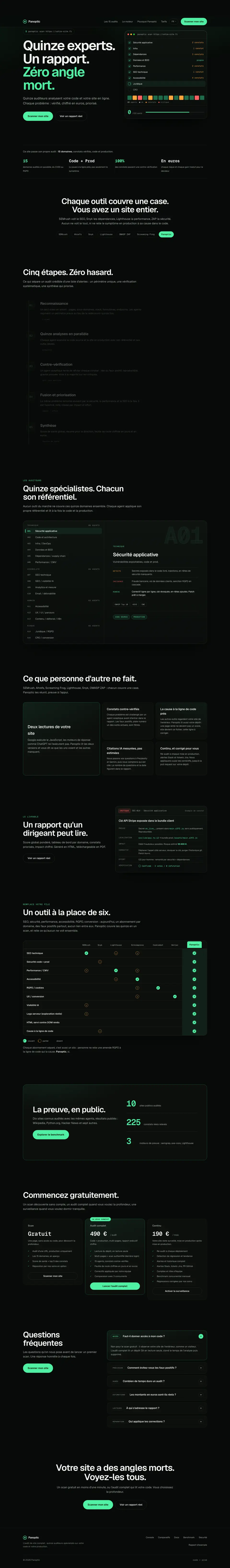 Page complète de Panoptic, du haut vers le bas