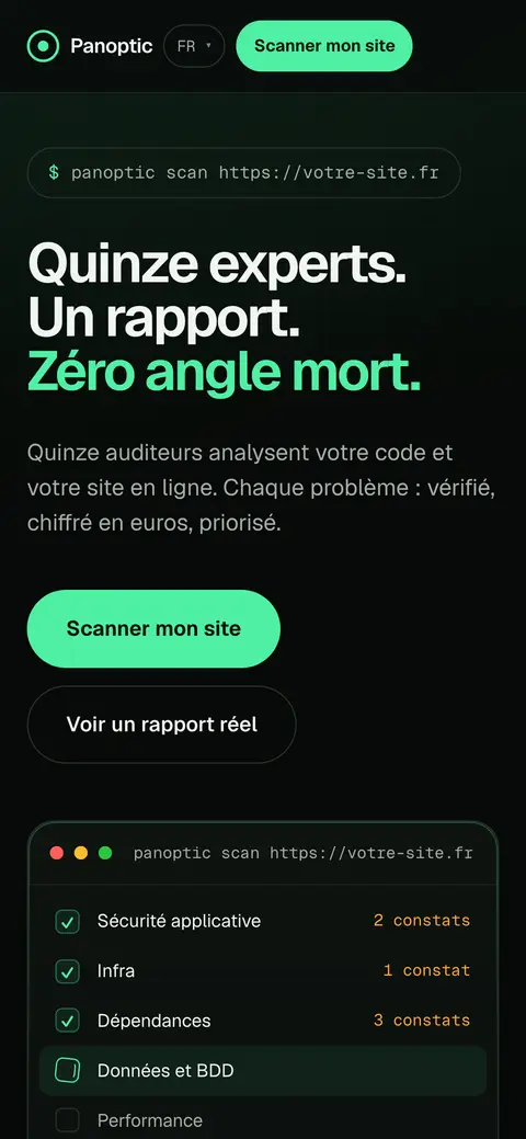 Affichage mobile de Panoptic