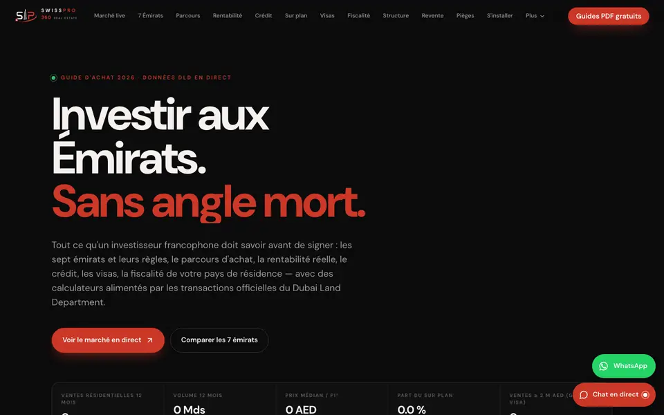 Page d'accueil de SwissPro Guides
