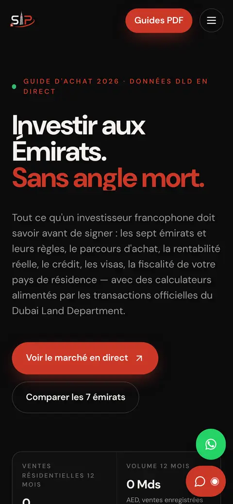 Affichage mobile de SwissPro Guides