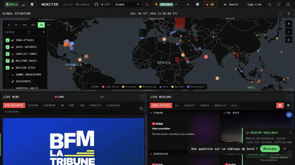 Startseite von World Monitor
